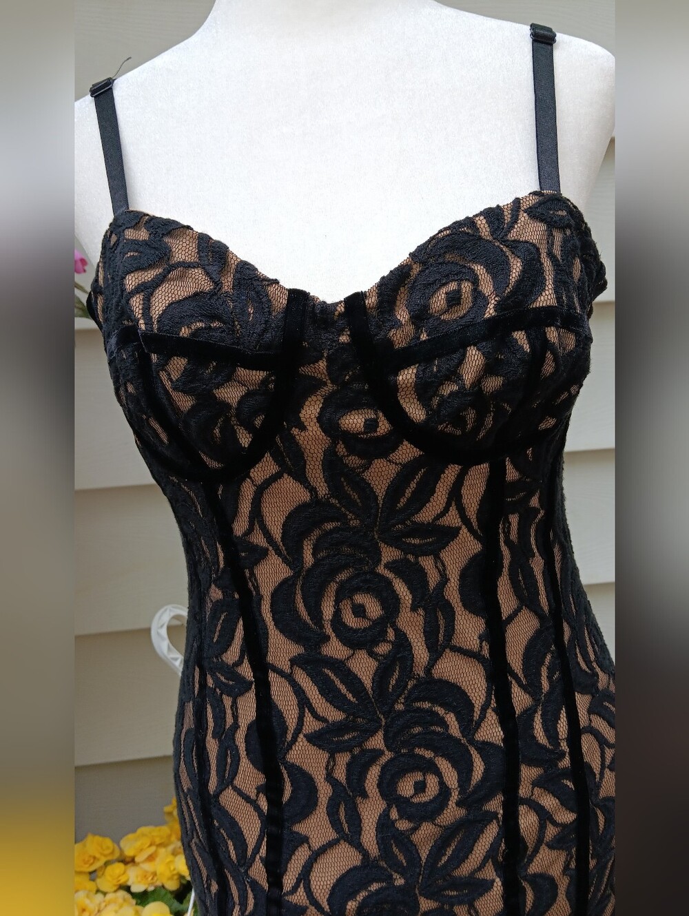 INC Black lace vintage mini cocktail dress. NEW, never Worn. - Picture 5 of 8